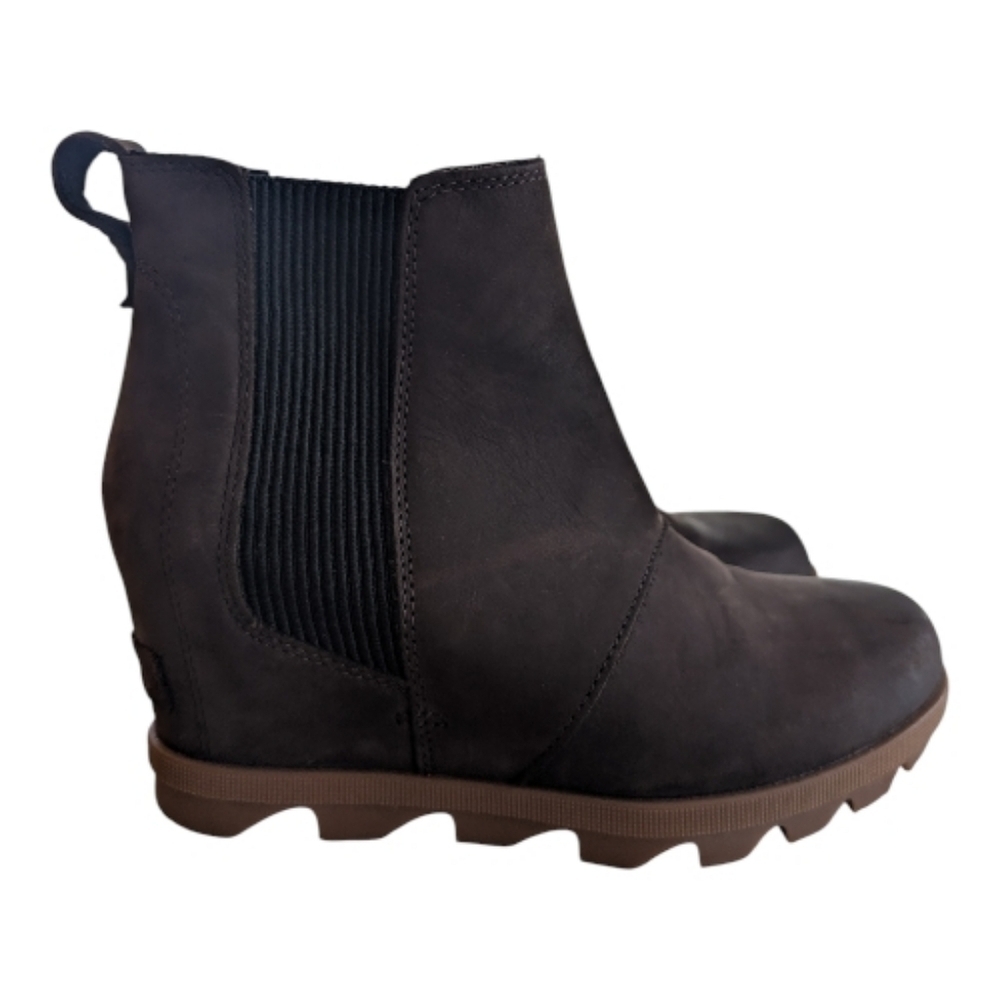 SOREL Joan Rhapsody Wedge Snow Boot Chocolate Brown Women's 6